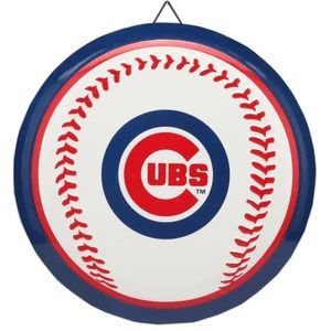 Chicago Cubs Baseball Metal Wall Decor Novelty MLB NEW Cubbies